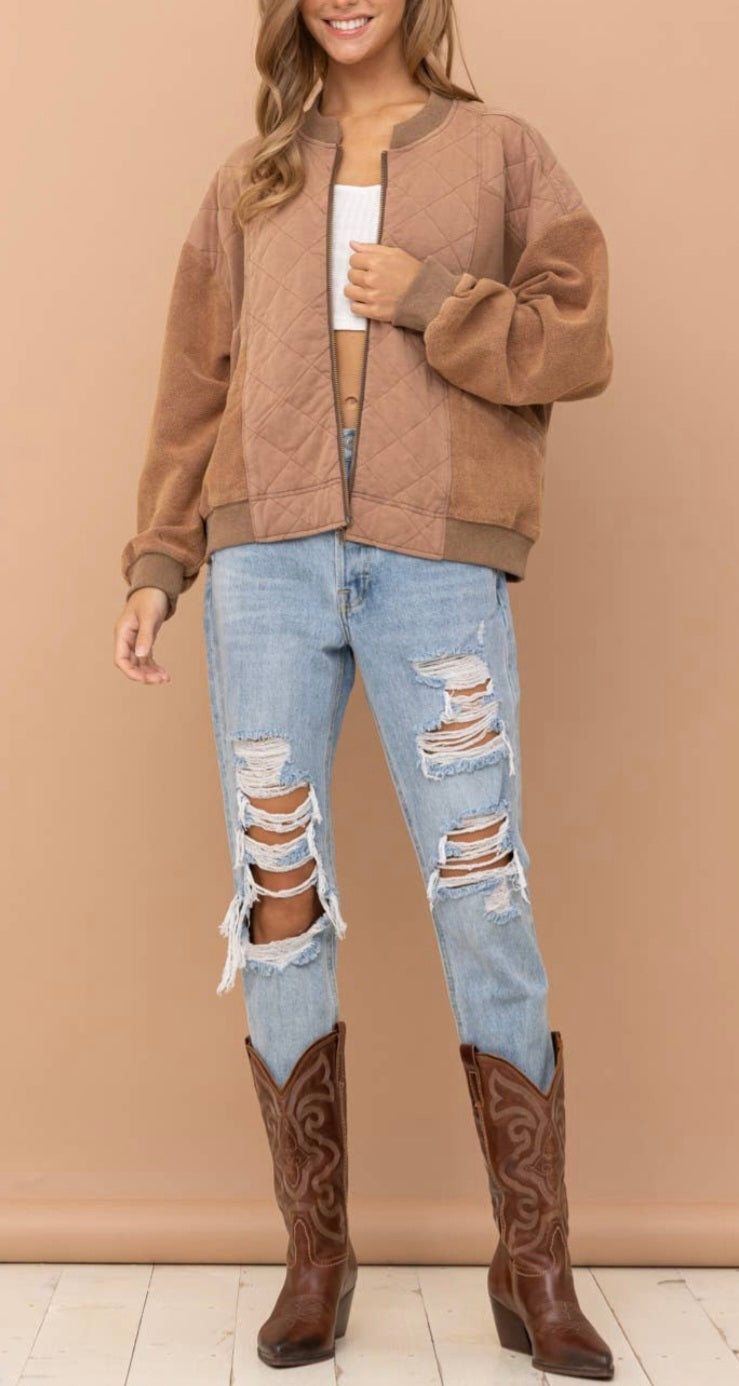 Quilted Zip Up Jacket