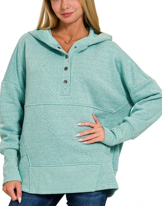 Half Button Hoodie