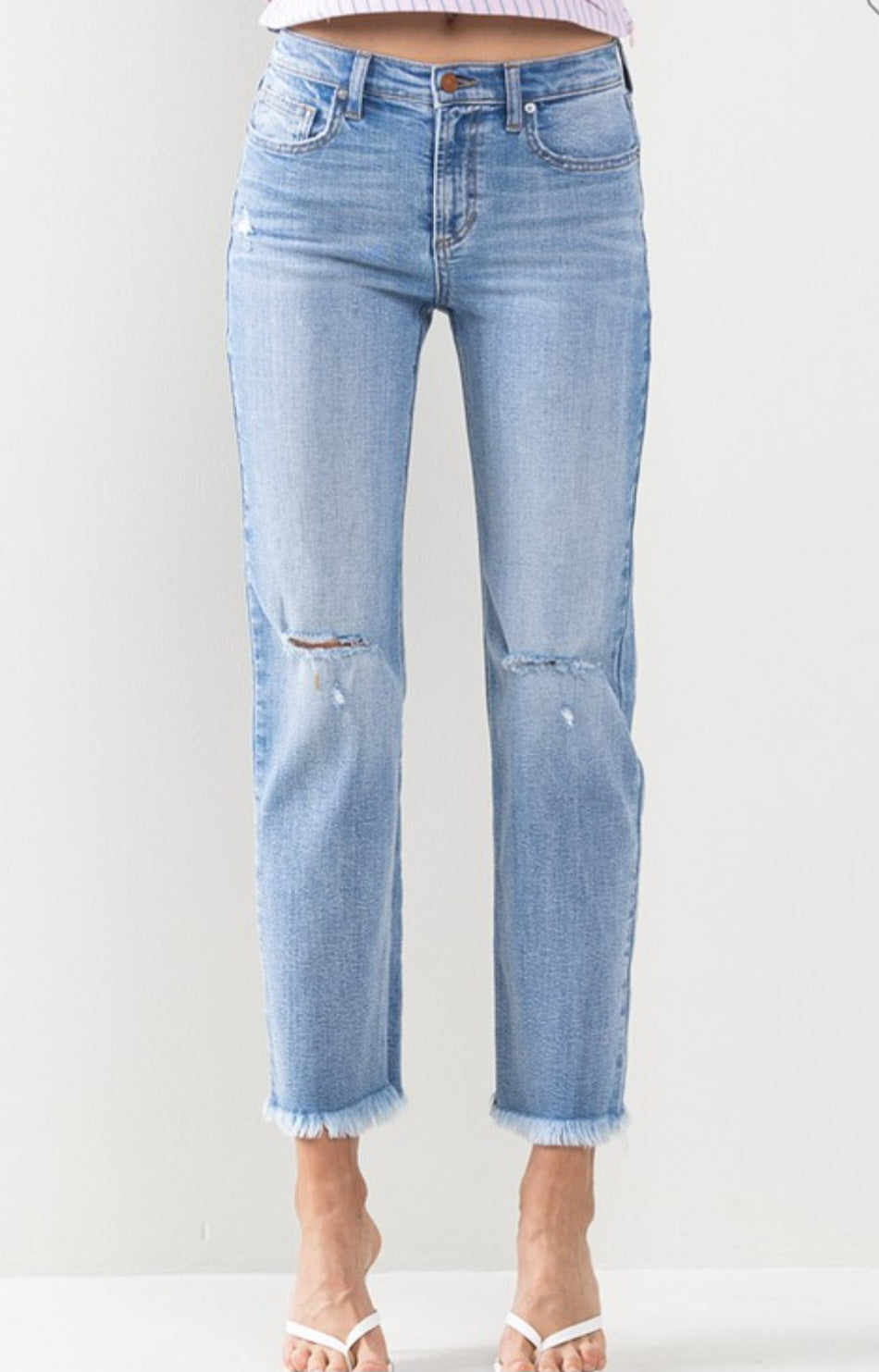 Midrise Slim Straight Jean