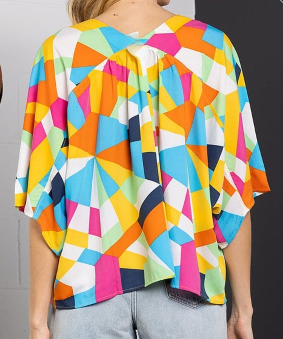 Abstract Print Blouse