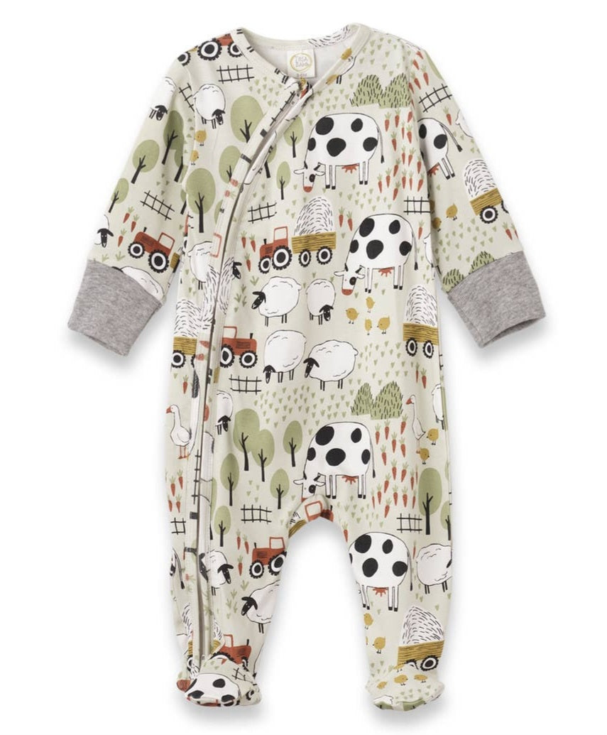 Green Farmyard Romper