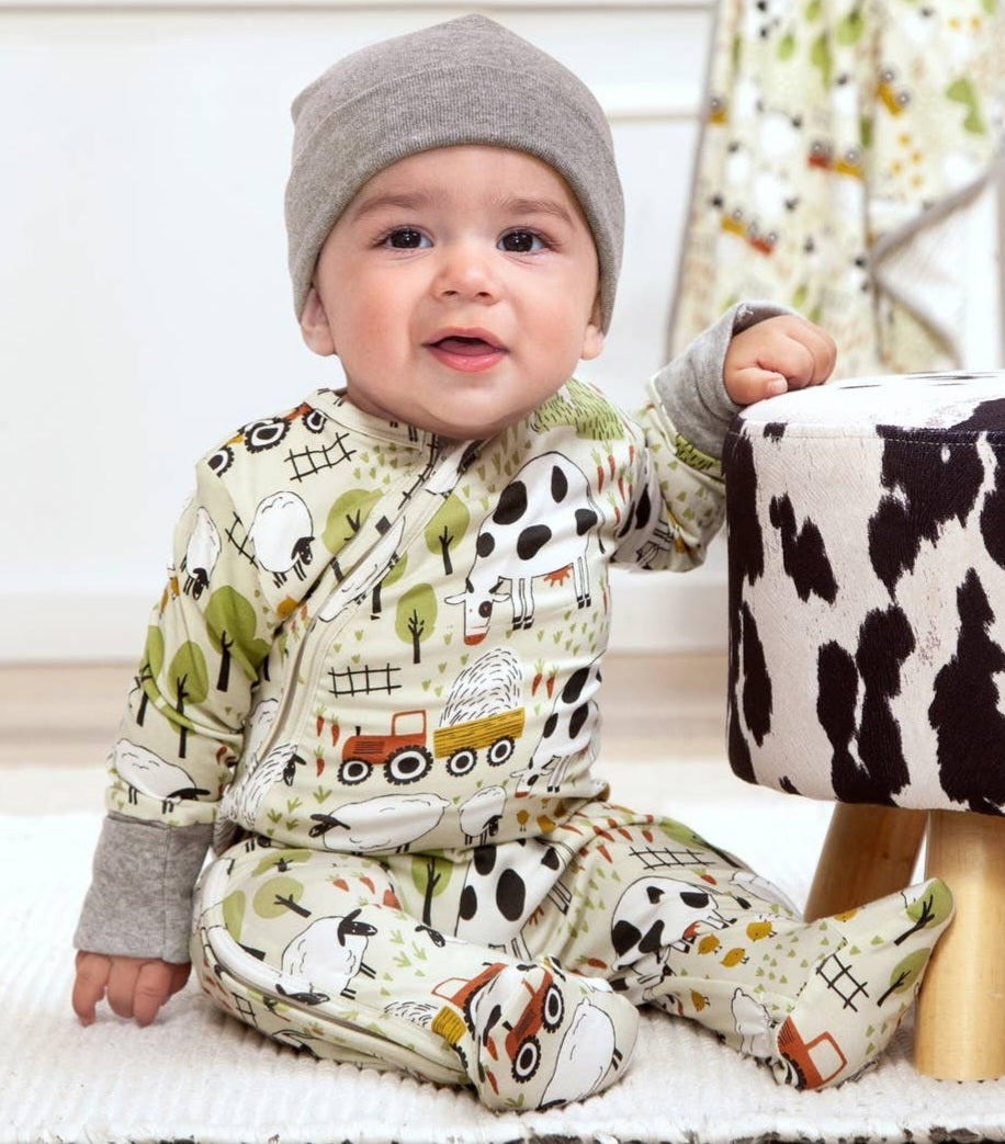 Green Farmyard Romper