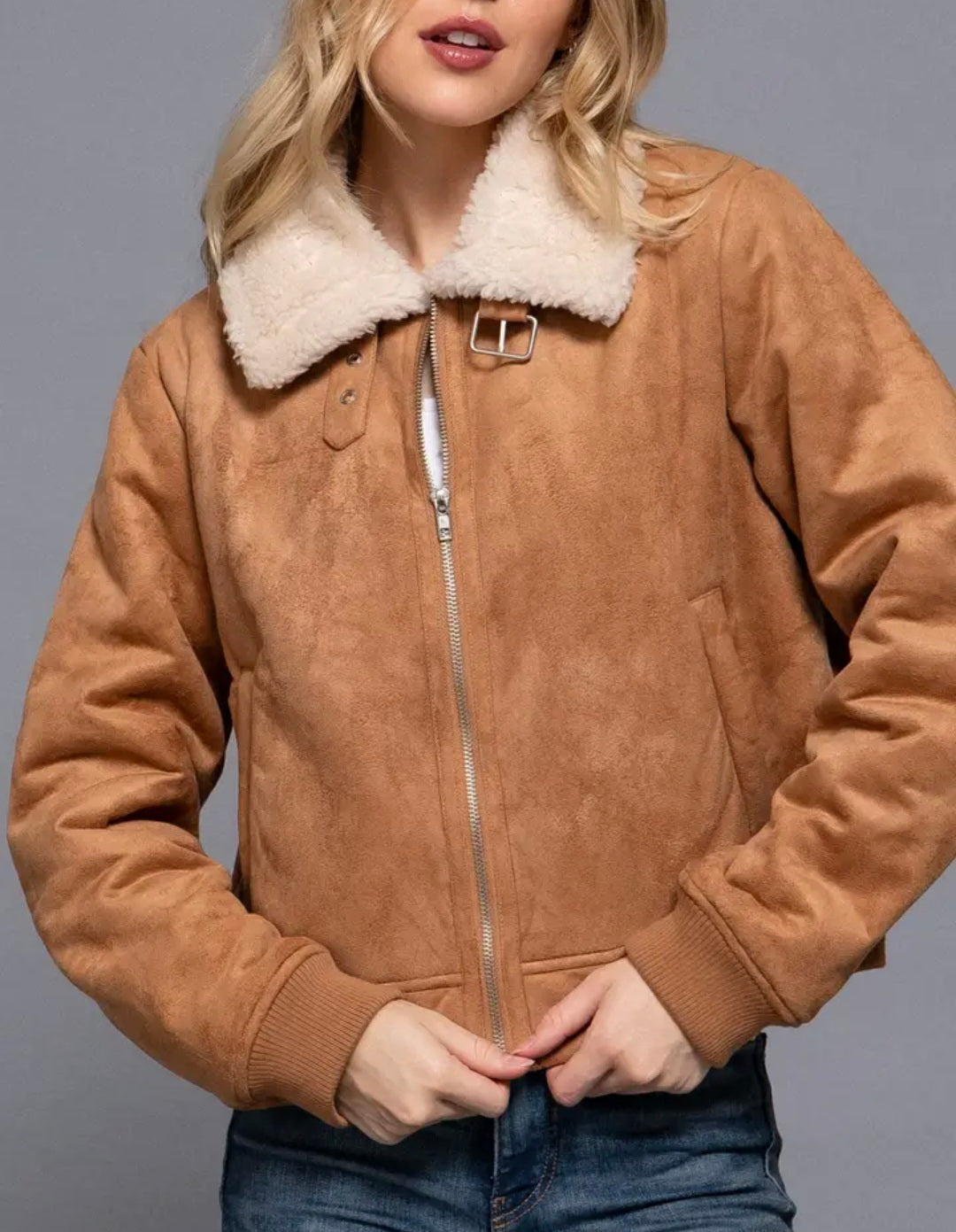 Faux Suede Jacket