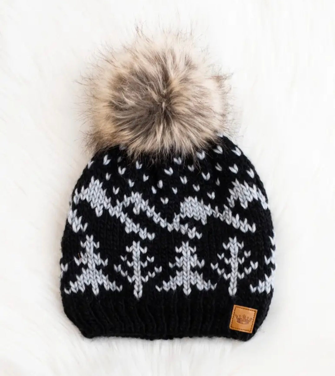 Black/Grey Ski Beanie