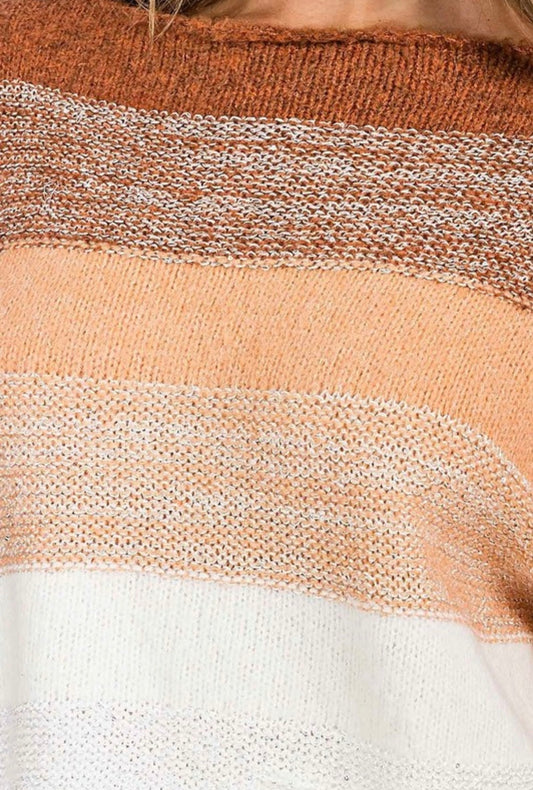 Rust Boat Neck Sweater