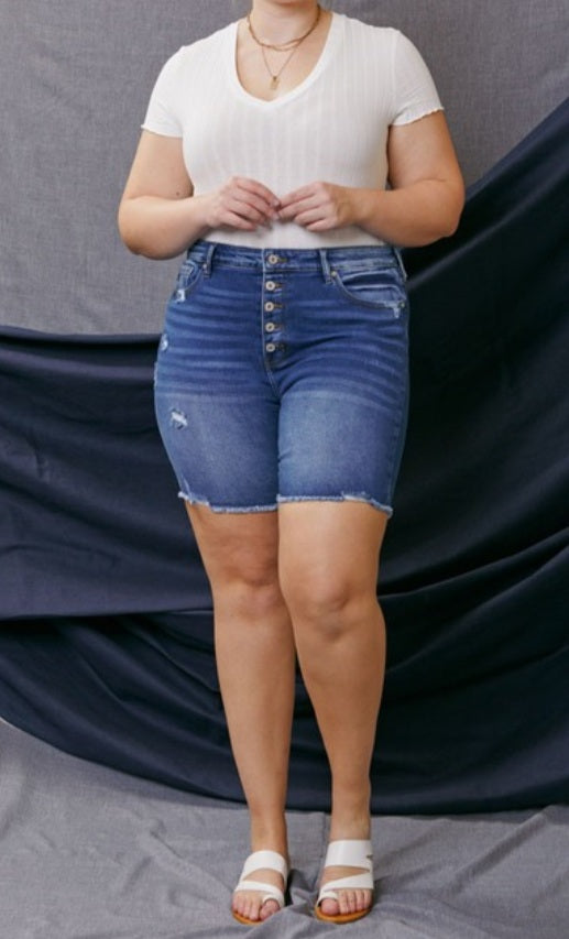 Button Fly shorts - PLUS