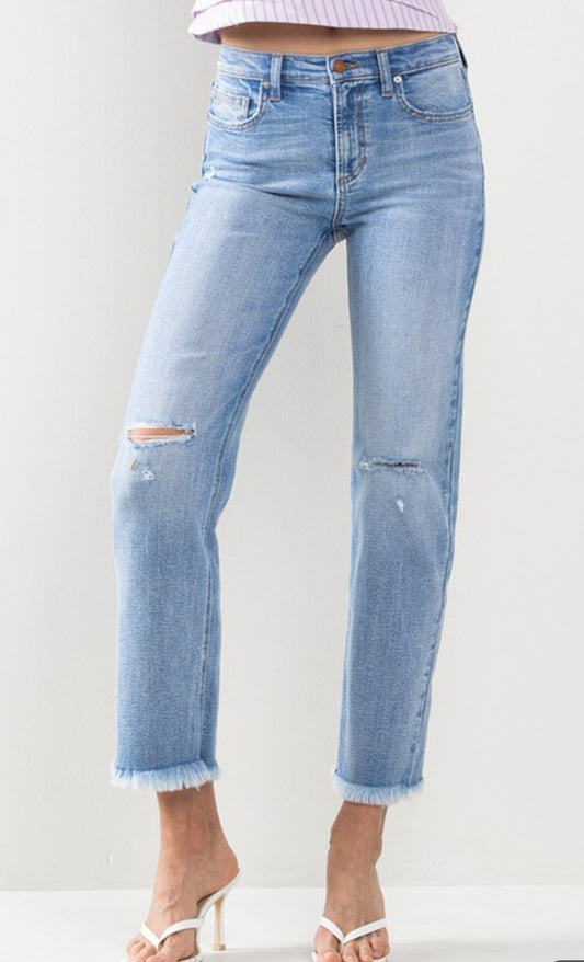 Midrise Slim Straight Jean