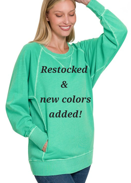 Pigment Dyed Crewneck Sweatshirt