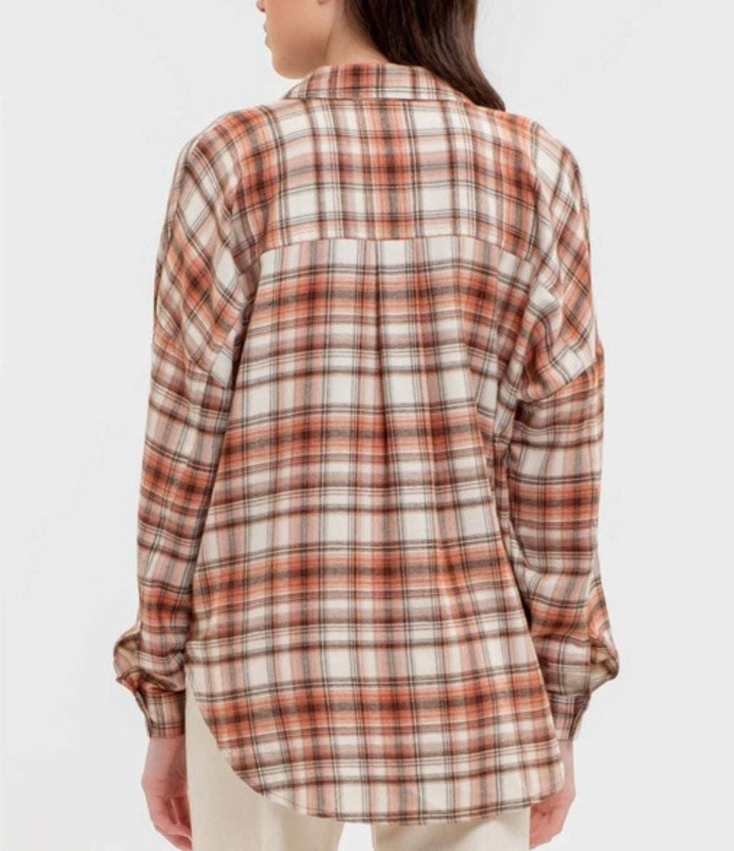 Terracotta Plaid Shirt