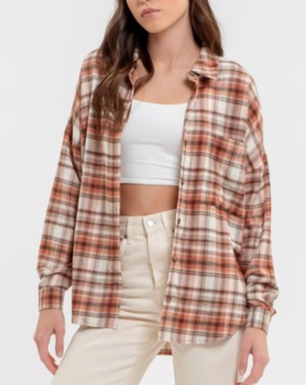 Terracotta Plaid Shirt