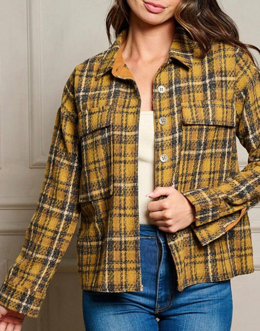 Mustard Plaid Jacket