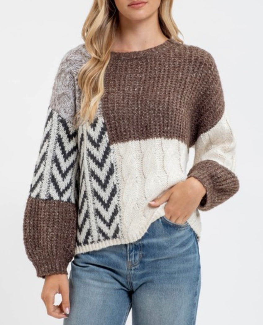 Brown Multi Sweater