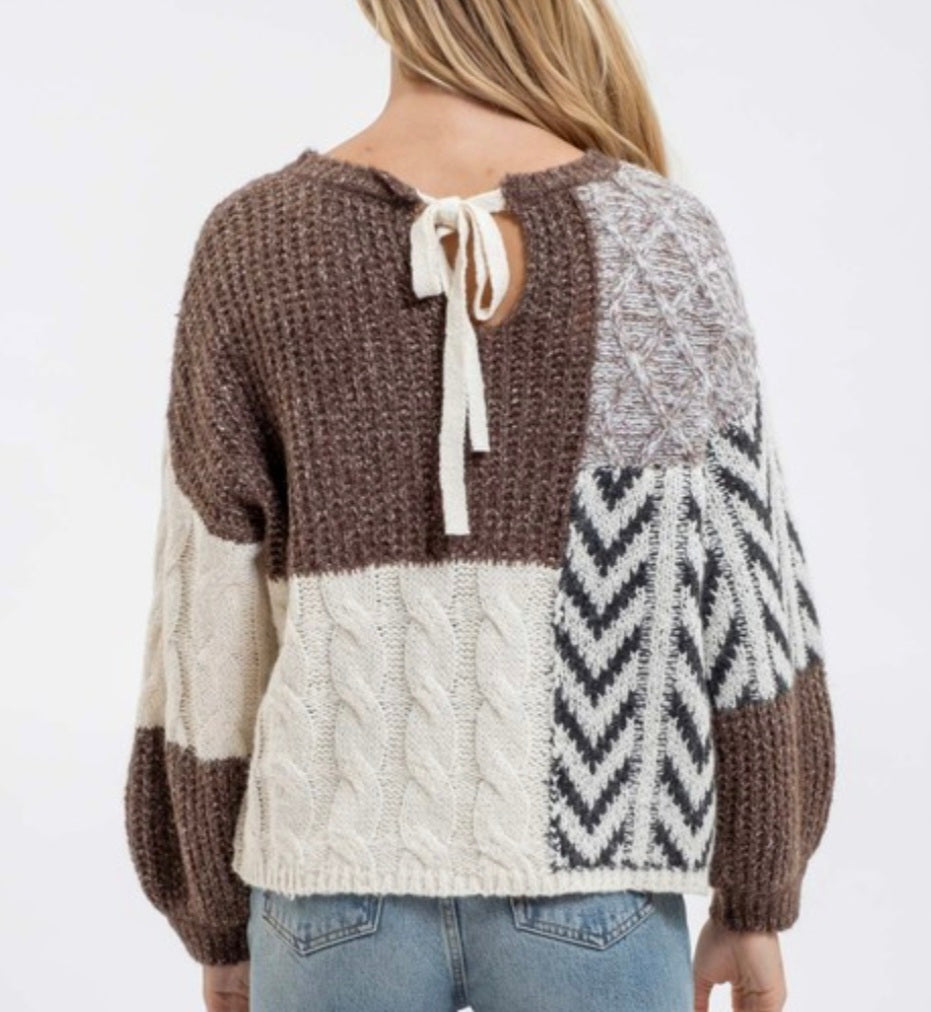 Brown Multi Sweater