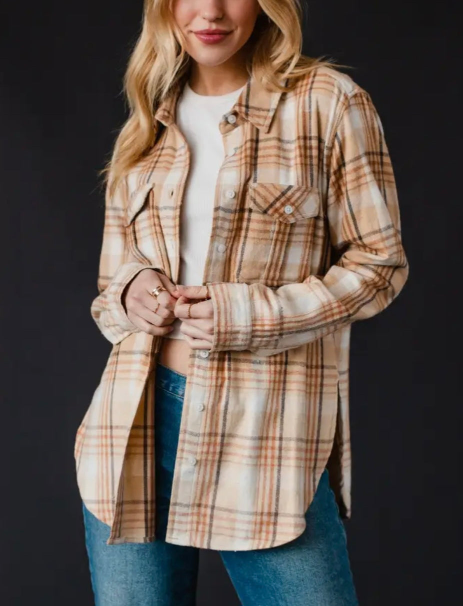 Camel Dip Dyed Flannel