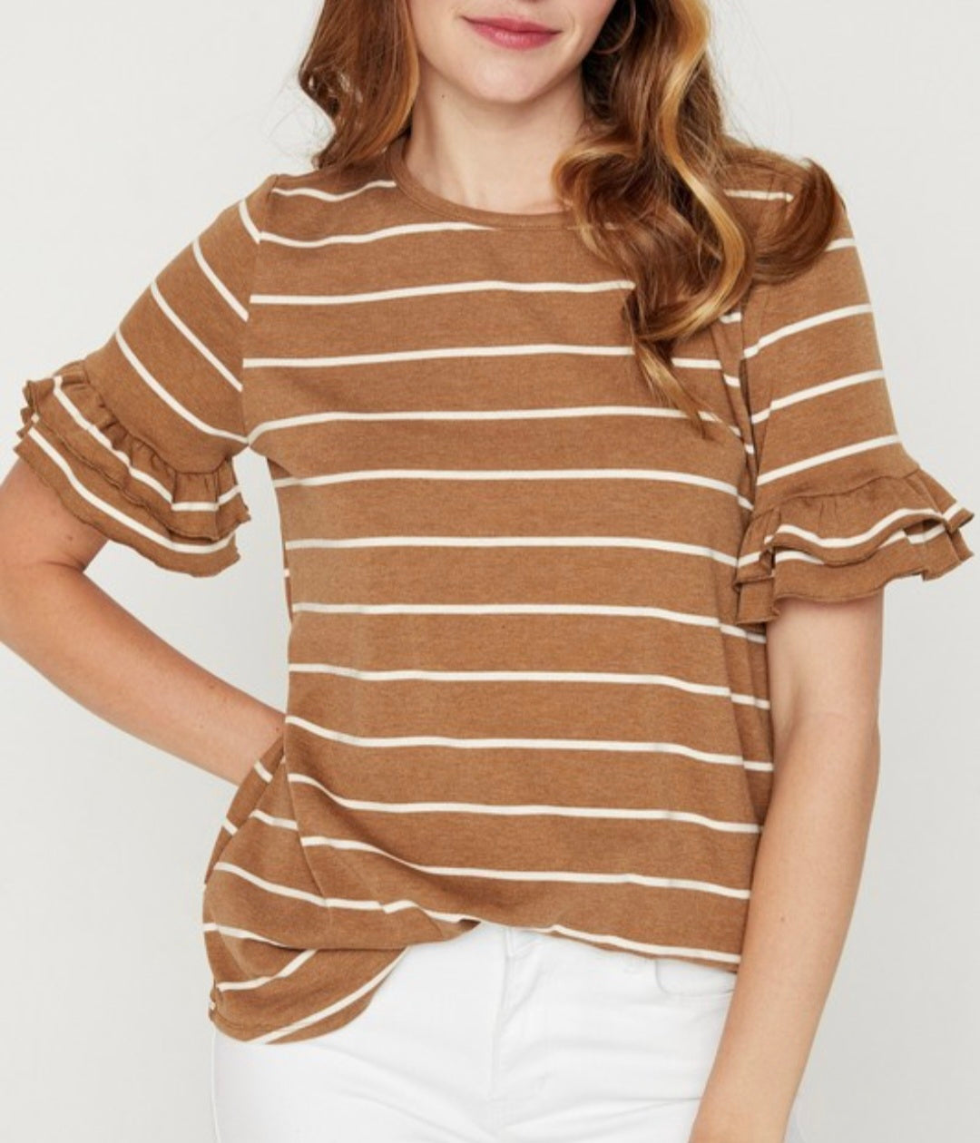 Brown Stripe Top