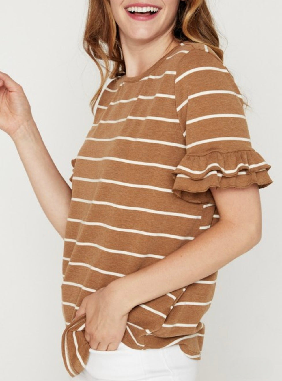 Brown Stripe Top