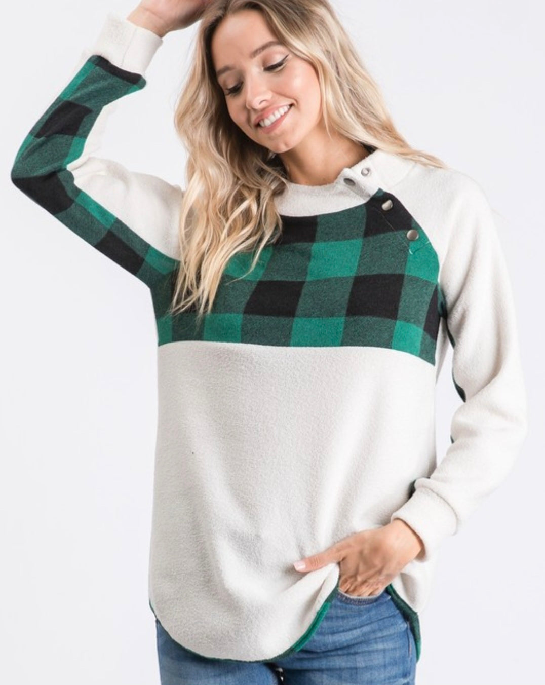 Green Plaid Fleece