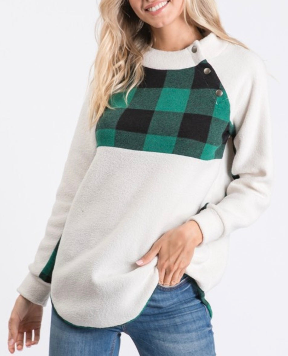 Green Plaid Fleece