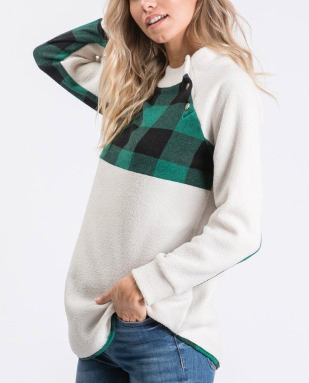 Green Plaid Fleece