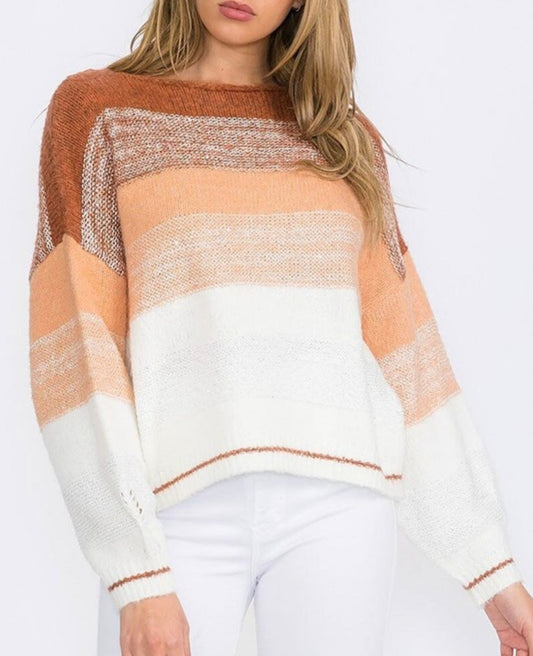 Rust Boat Neck Sweater