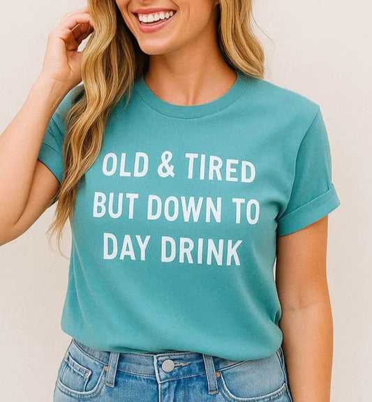 Old & Tired Tee - Ocean Blue